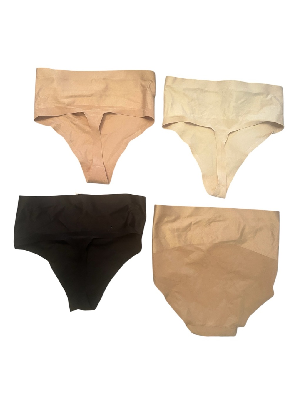 NWOT Victoria's Secret Seamless thong  & Brief Set - Black, Beige, Cream, Tan